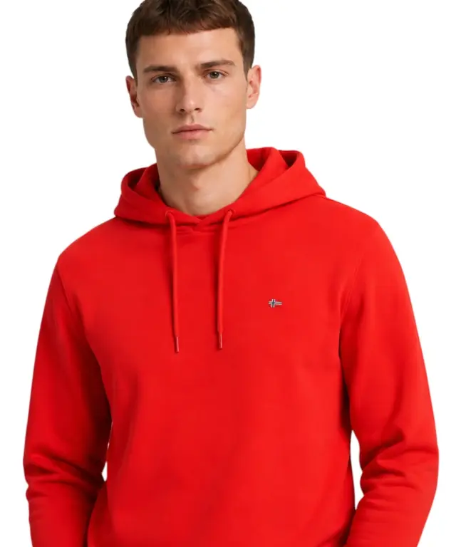 Napapijri - Ανδρικό Φούτερ Balis Hood NP0A4FQV-RR9 Κόκκινο - 2XL