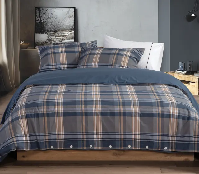 Nef-Nef Homeware Σεντόνι Σετ Διπλό Nautica Surface 200x270 Denim
