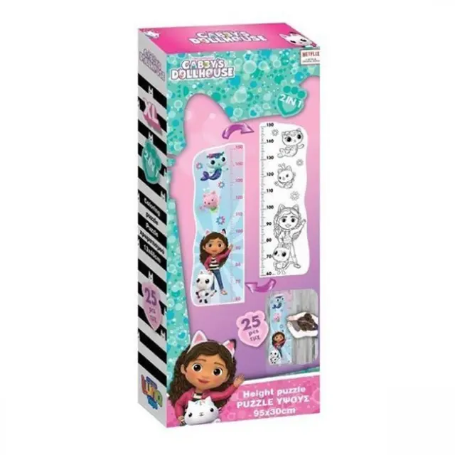 Luna Puzzle Χρωματισμού & Μέτρησης Ύψους 2 Όψεων Gabbys Dollhouse 25 τεμ. (000574093)