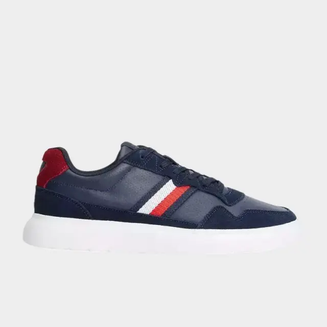 Tommy Hilfiger - Ανδρικά Sneakers Light Cupsole Lth Mix Stripes FM0FM04889-C1G Μπλε - 46