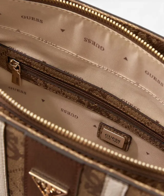Guess - Γυναικεία Τσάντα Ώμου 'Noelle Shopper' HWSS9672250-LGW Καφέ 3