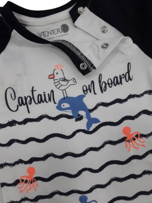 Μπλουζάκι Μακρυμάνικο Captain on Board Venere Blue 8020623 - 12 M (80cm) 3
