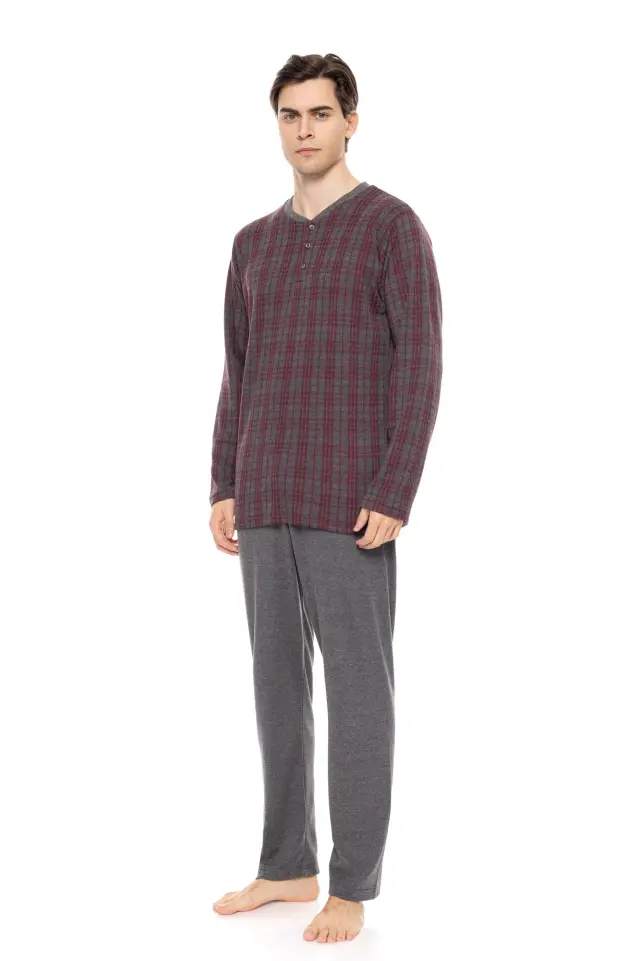 W-M708 - Type - PYJAMA JACQUARD BORDO PLAID - L 2