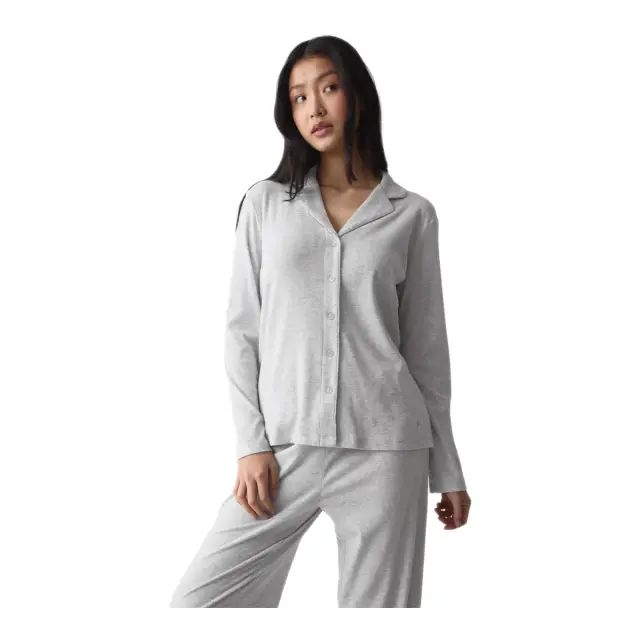 Triumph Γυναικείο Πουκάμισο Πυτζάμας Boyfriend Mix & Match Soft, Χρώμα Grey Combination