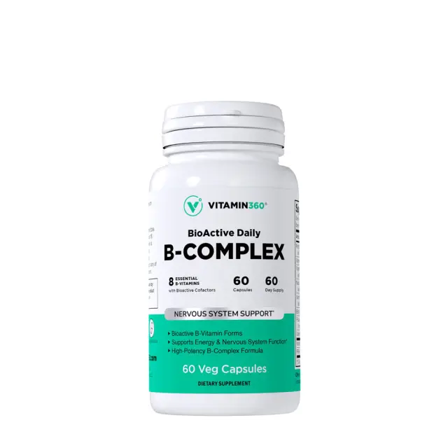 Vitamin360 BioActive Daily B-complex 60 Veg Capsules