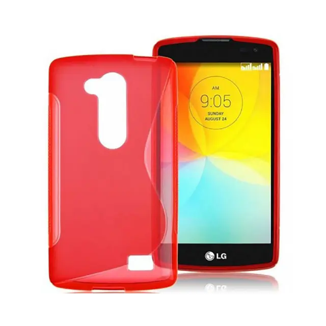 Θήκη Σιλικόνης S-Line Case Για LG Fino Κόκκινη Διάφανη