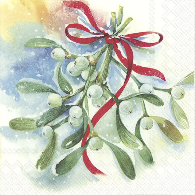 Χαρτοπετσέτα για decoupage, Winter Mistletoe, 1 τεμ.