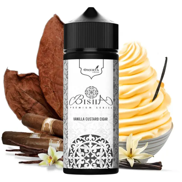 Vanilla Custard Cigar 20ml (120ml) - Bisha Premium by Omerta