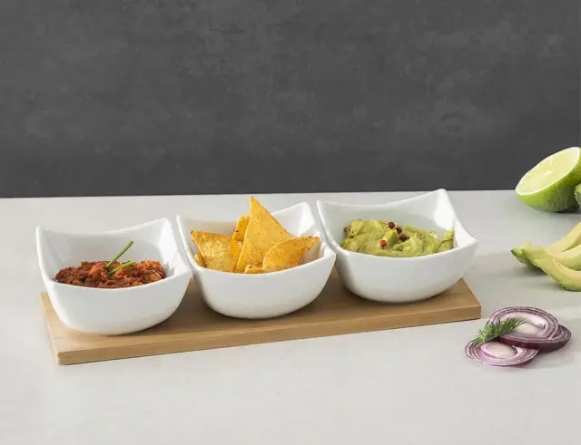 Σετ Σερβιρίσματος Secret de Gourmet με 3 κεραμικά μπωλ και δίσκο - 4 τεμάχια 160510 3