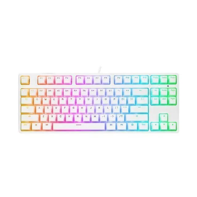 Rampage Gaming Keyboard Ghost TKL Huano Red Switch White (KB-R136)