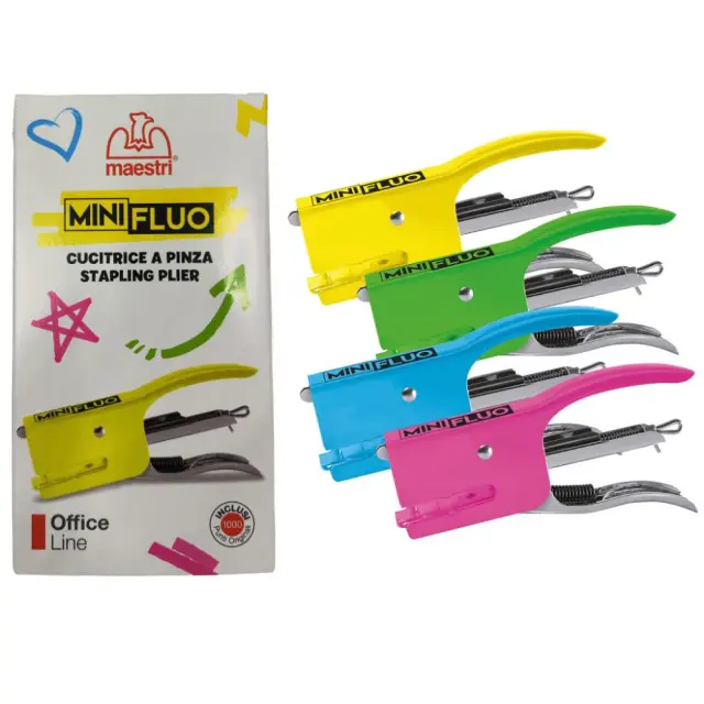 Roma Maestri Συρραπτικό Mini Plier No.10 Neon +Νο10 δώρο (0014030) (ROM0014030)