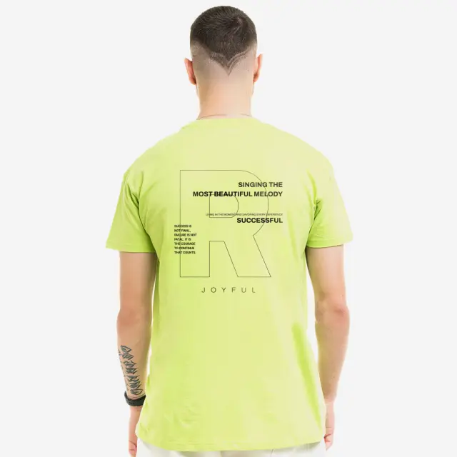 T-shirt Noshame® Lime με τύπωμα Successful - 132535 - XXL