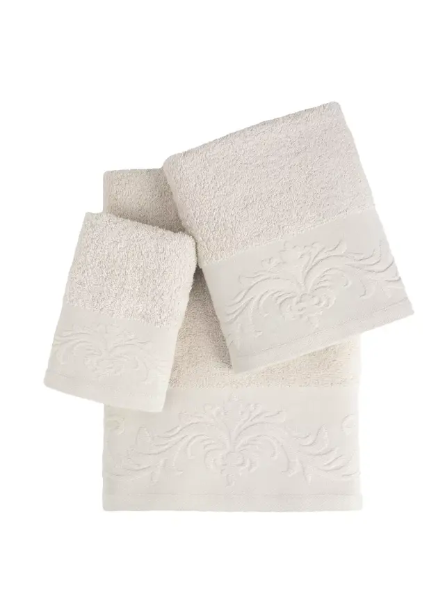 Σετ Πετσέτες Ambrose - Light Beige Σετ (1 x 30x50 + 1 x 50x90 + 1 x 70x140) Μπεζ