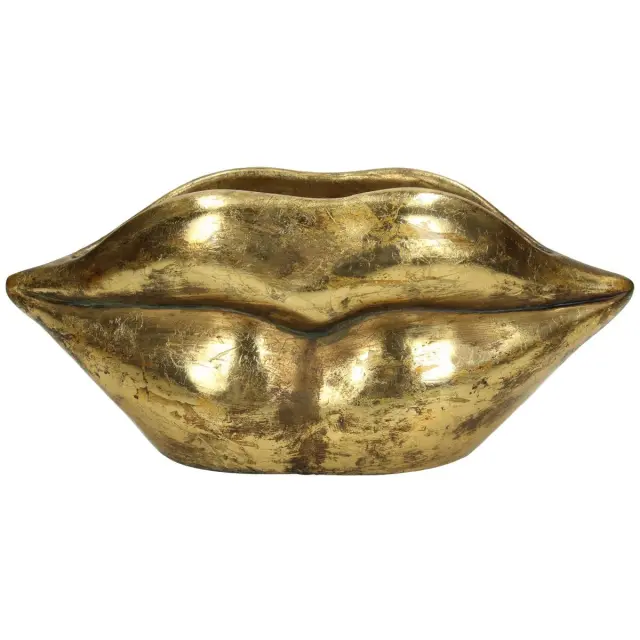 Κασπώ Χείλη Χρυσό Polyresin 28x10x12.5cm