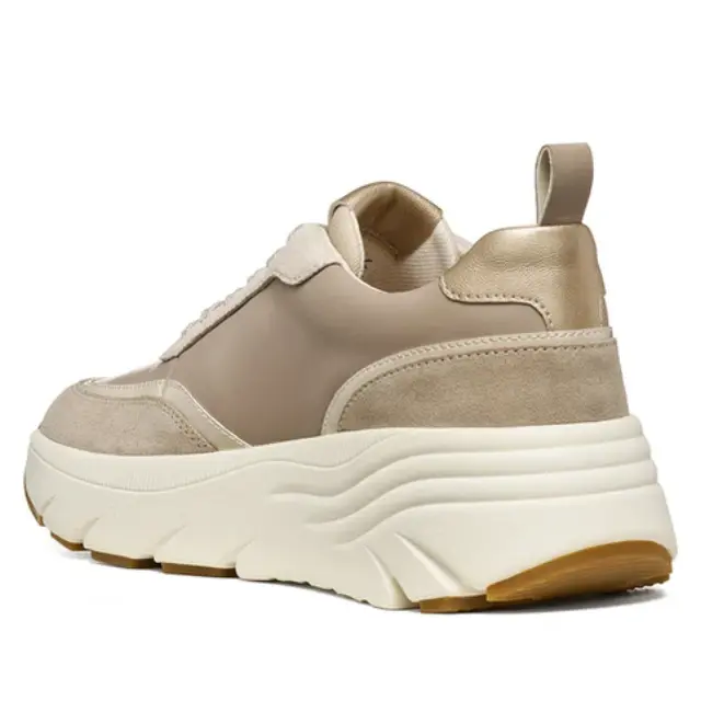 Γυναικεία Ανατομικά Δερμάτινα Sneakers Geox Diamanta D66UFA 09B22 C0084 Μπεζ Μπεζ - 37 3