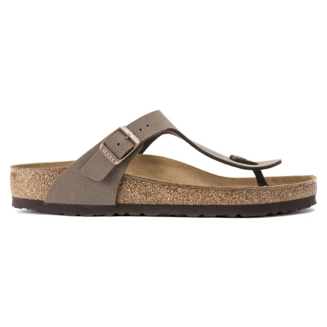 Birkenstock Σαγιονάρες Unisex Birko-Flor-Nubuck(ανθεκτικό υλικό της Birkenstock-επιτρέπει την επαφή με το νερό) Καφέ BIR/GIZEH 043751 MOCCA