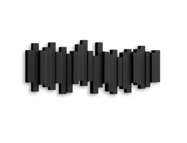 Κρεμάστρα τοίχου Sticks Umbra 5 θέσεων με διαστάσεις 49.3x2.5x18.4cm - Μαυρο318211-040 3