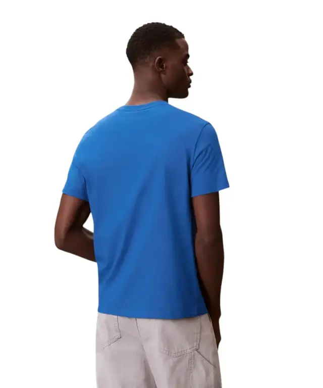 Calvin Klein - Ανδρικό T-shirt Cotton Badge Regular Fit LV04RC272G-2ZU Μπλε Ρουαγιάλ 3