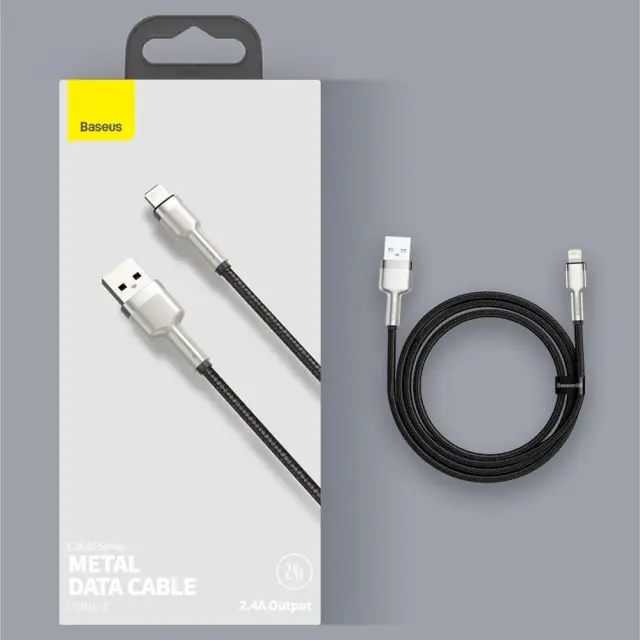 Baseus Braided USB to Lightning Cable Μαύρο 2m (CALJK-B01) (BASCALJK-B01) 3