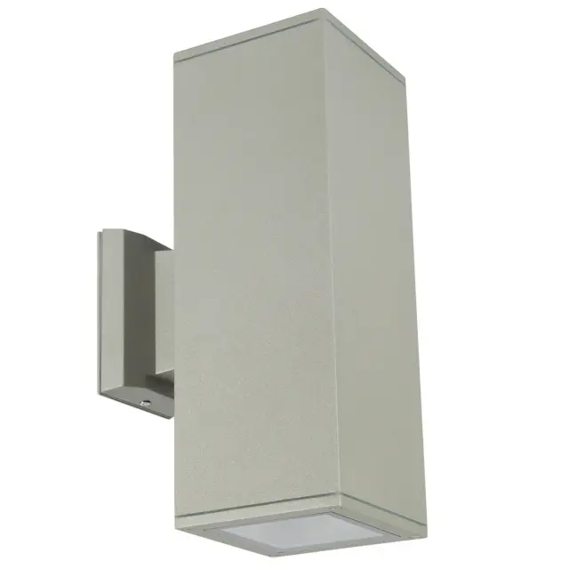 Let 01065/G Φωτιστικό τοίχου Up/down ορθογώνιο 2xE27/Par30 IP54 30cm γκρι Γκρί