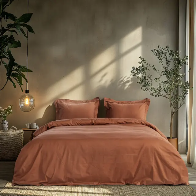 Beauty Home Σετ παπλωματοθήκη υπέρδιπλη Art 1700 Harmony 230x250 Μόκα