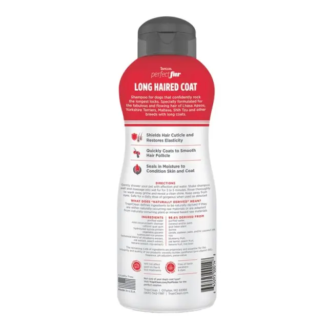 Tropiclean Perfect Fur Long Hair Coat Shampoo Σαμπουάν Σκύλου 473ml 2