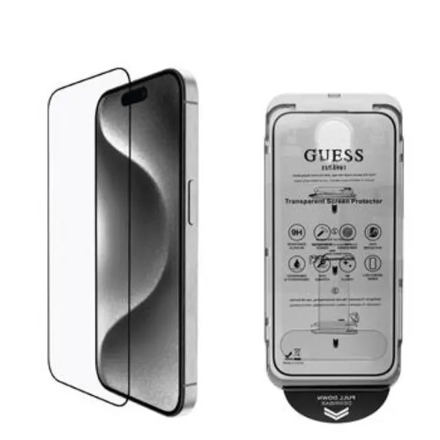 Guess Screen Protector 2.5D for iPhone 16 Black