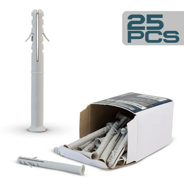 Bormann Pro BCR5166 - Βύσμα νάιλον μακρύ 8x80 γκρι 25τεμ. (050858)
