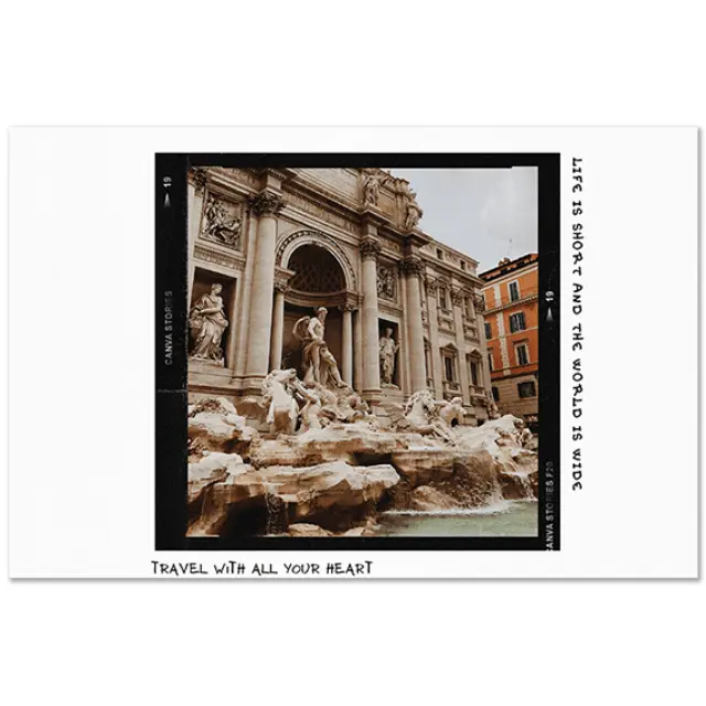 Καμβάς travel with all your heart - Οριζόντιο , 150Χ100