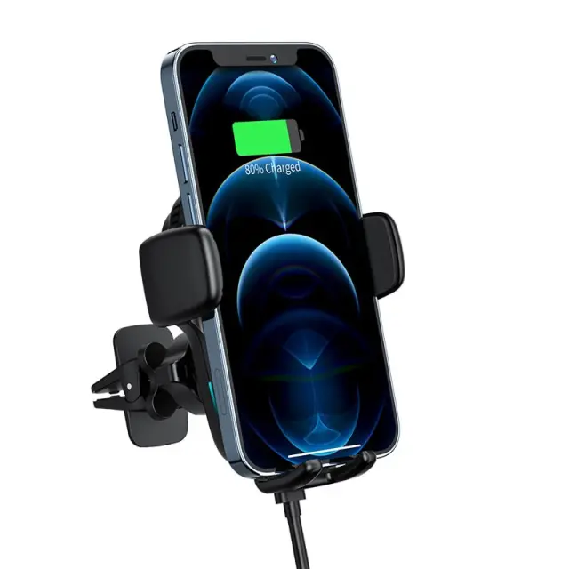 Βάση Στήριξης Αυτοκινήτου Acefast D1 Mount Holder Auto-Aligning 4.5" – 6.7" και Wireless Charger 15W Μαύρο 3