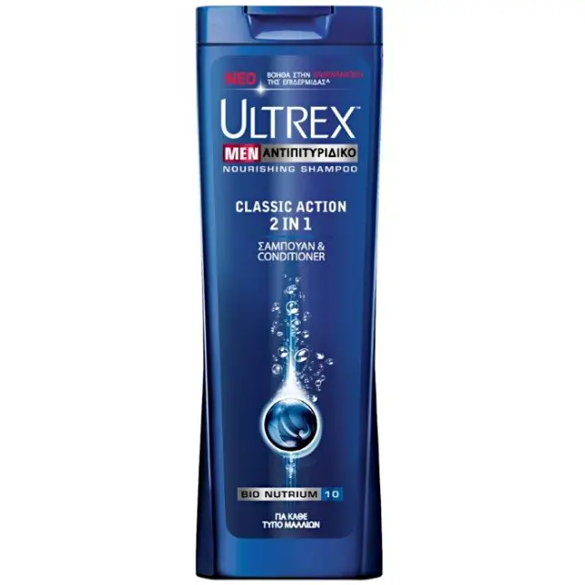 Ultrex Men Classic Action 2 σε 1 Αντιπιτυριδικό Σαμπουάν & Conditioner για Κάθε Τύπο Μαλλιών 360ml