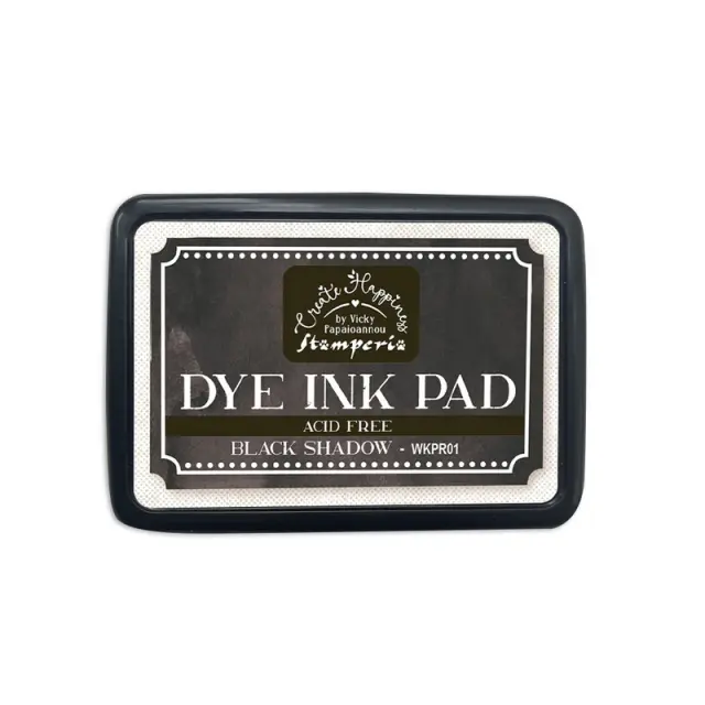 Μελάνι σε ταμπόν για σφραγίδες Dye Ink Pad, Stamperia, Black Shadow