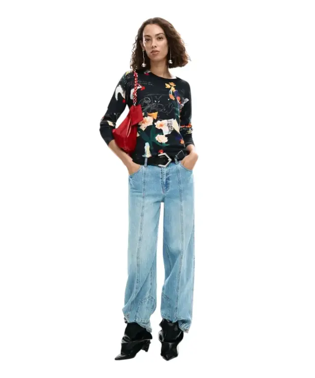 Desigual - Γυναικείο Πουλόβερ Nantes 26SWJF35-2000 Μαύρο 3