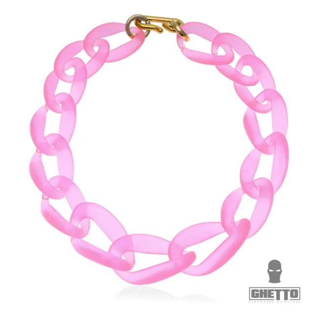 Ghetto Clear Chain Fashion Necklaces for Woman Purple
