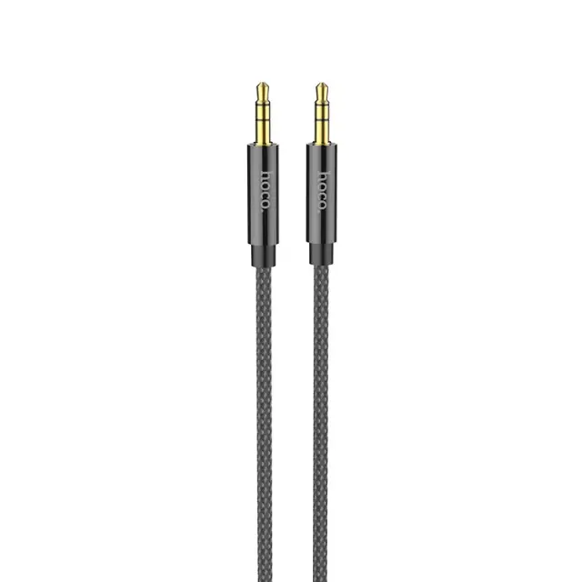 Καλώδιο σύνδεσης Ήχου Hoco UPA19 Braided 3.5mm Αρσενικό σε 3.5mm Αρσενικό Μαύρο 1m