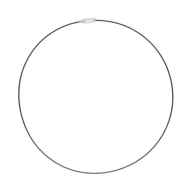 Λαιμαριά Steel Wire Ø1mm Black Ø14.5cm - 5τεμ