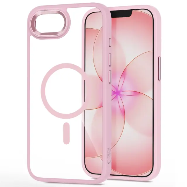 Tech-Protect® Magmat MagSafe Θήκη για iPhone 16E/17E- Soft Pink/Clear 3