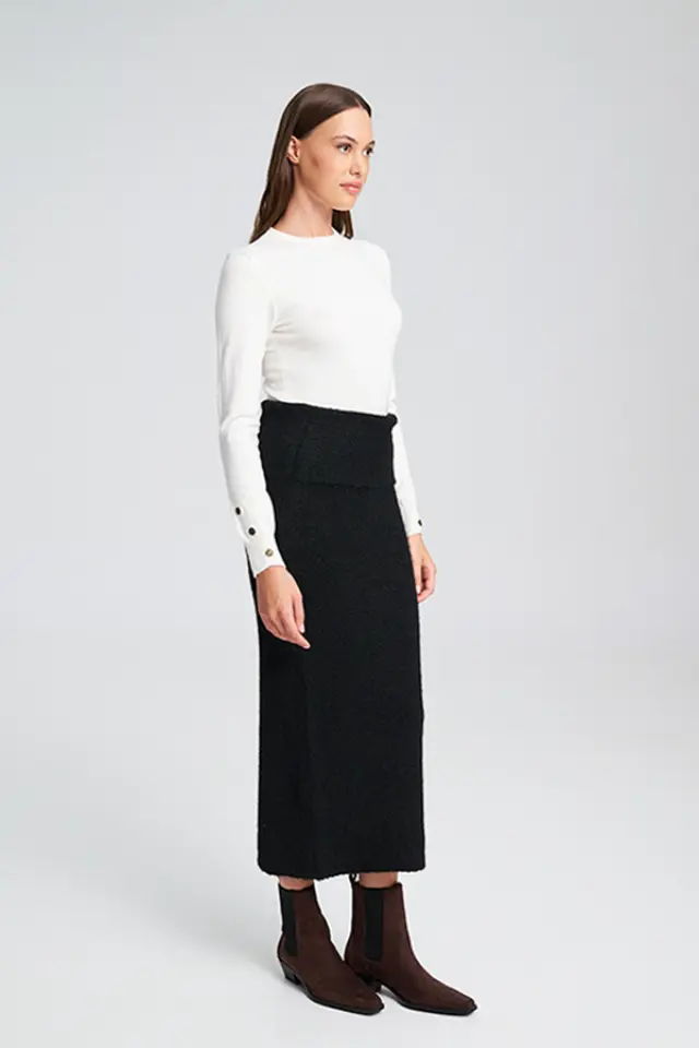Πλεκτή Μάξι Φούστα CARAMEL KNITTED SKIRT - XS 3