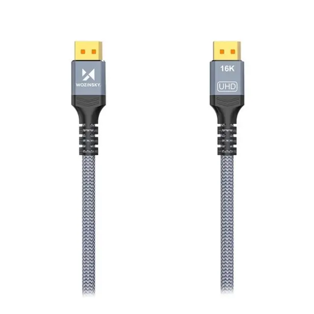 Wozinsky WPS-16AYL2S DisplayPort 2.1 80Gb/s 16K@60Hz 8K@120Hz 4K@240Hz HDR HDCP DSC Black