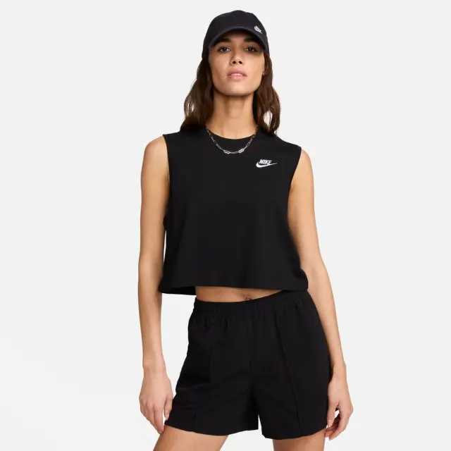 Nike Sportswear Club Cropped Top (FV5505-010) - Μαύρο