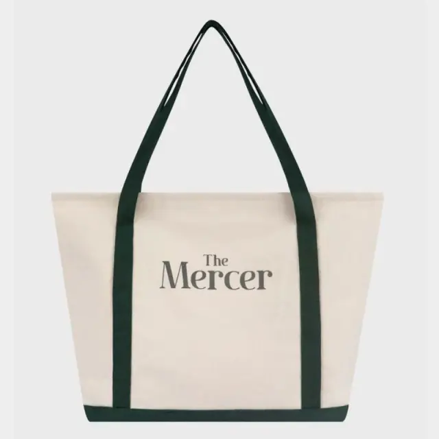 Τσάντα Mercer Canvas ΜΕ251004-154 Ασπρο/Πράσινο - ONESIZE 2
