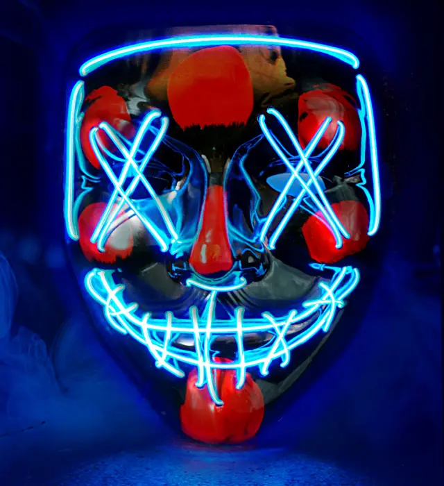 Αποκριάτικο Αξεσουάρ Blue Led Monster Μάσκα (Widmann) (W-30331) 2
