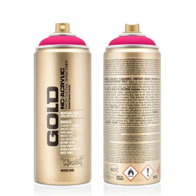 Montana Gold Fluo Spray Paint 400ml F5000 Flame Blue 2