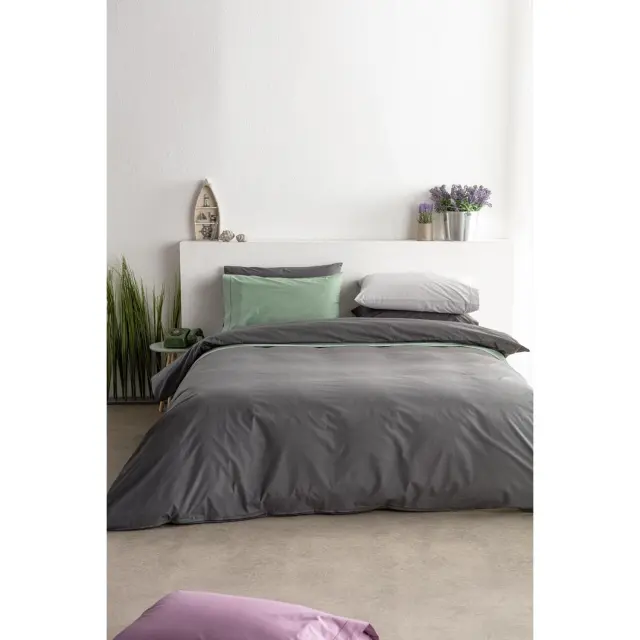 Μαξιλαροθήκες ζεύγος Synthesis 502 Dark Grey 50x75 Vesta Home 2