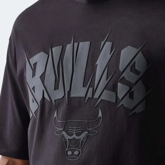New Era Men's NBA Core Plus Chicago Bulls HD Oversized T-Shirt Μαύρο 60771523 (New Era) 3