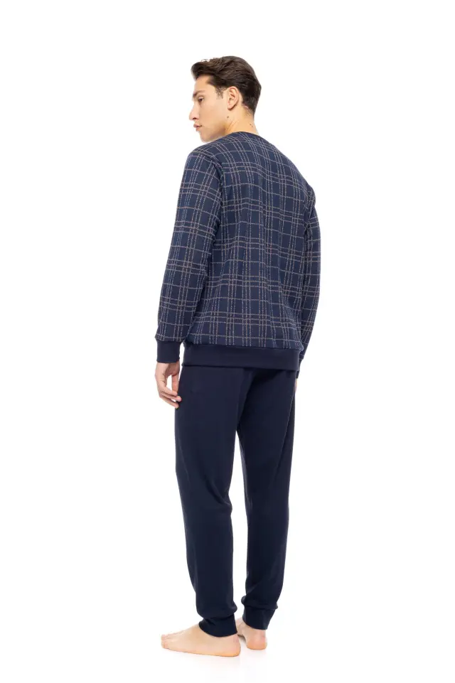W-M780 - Type - PYJAMA JACQUARD SAND BLUE PLAID - XXL 3