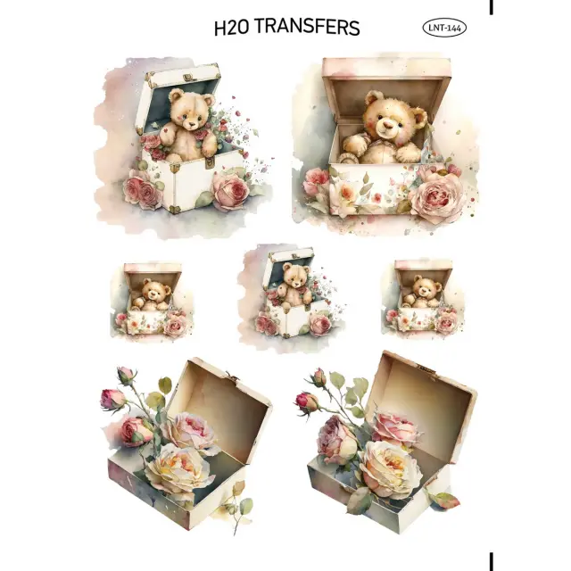 Χαρτί Easy Transfer, Μπαούλα με αρκουδάκια, LNT-144, 25x35cm