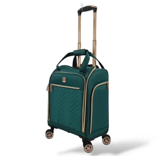 Μικρή Βαλίτσα Καμπίνας με 4 Ρόδες 46x24x20 Diplomat Monaco ZC9001-XS. 23lt - Πράσινο 2