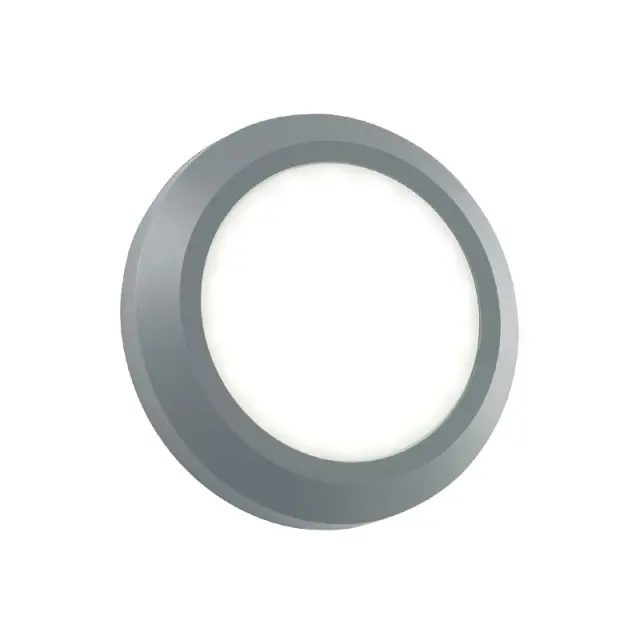 LED WALL ROUND LUMINAIRE GREY 230V AC IP65 4W 3000K 310LM RA80 / SLIM01N