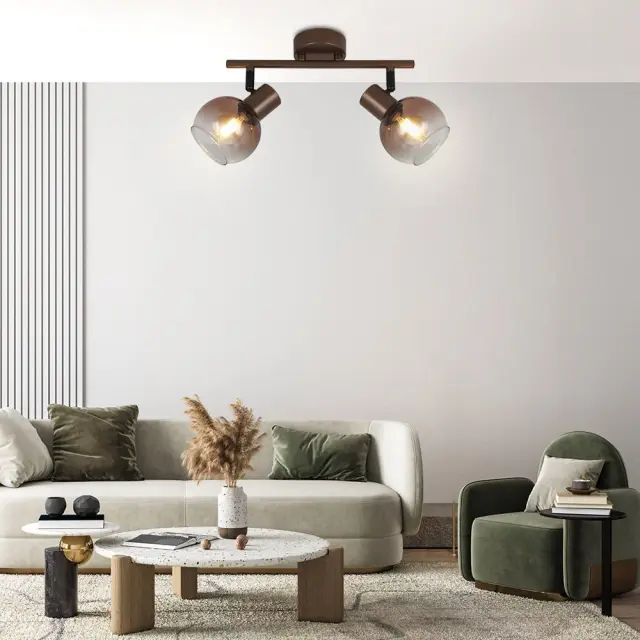 Φωτιστικό με 2 Σποτ - Ράγα AURORA 2xE14 SP988-2L Ιριδίζον Καφέ VIV005308 2